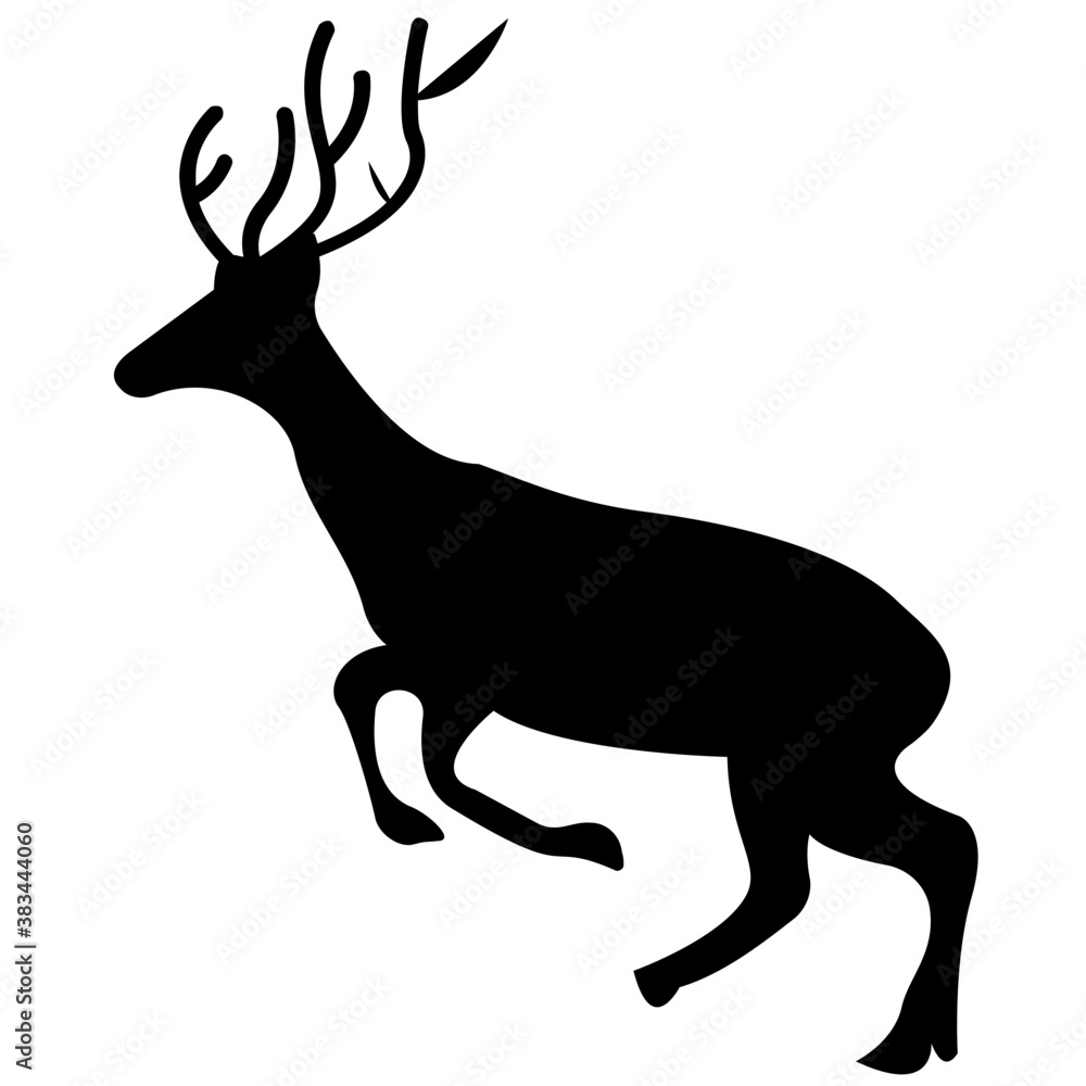 Fototapeta premium Deer silhouette symbolising wildlife 