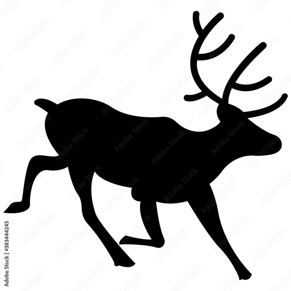 Fototapeta premium Deer silhouette symbolising wildlife 
