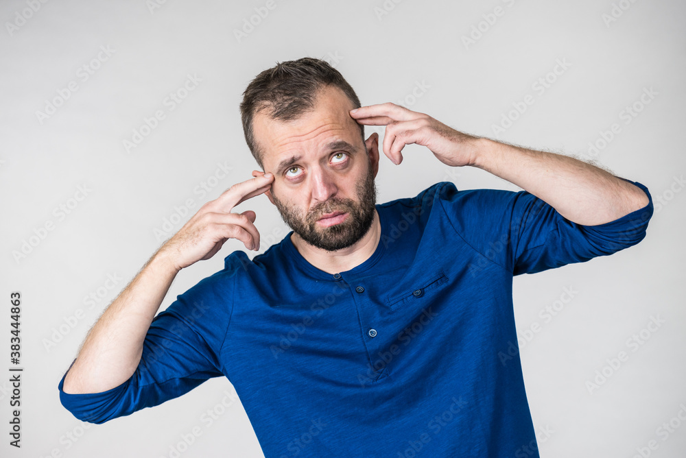 Confused man thinking Confused man thinking