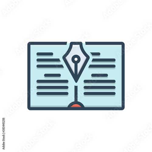 Color illustration icon for narrative