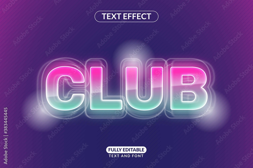 Editable Text Style Effect Night Club Editable Text Style Effect Night Club