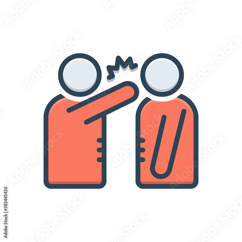 Color illustration icon for neglect