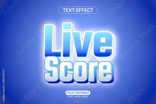 Editable Text Style Effect Live Score