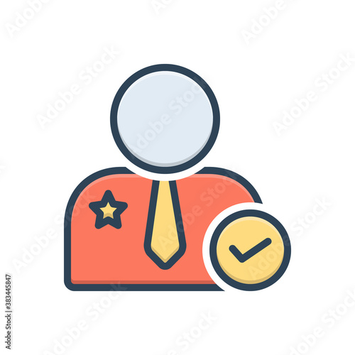Color illustration icon for nominate