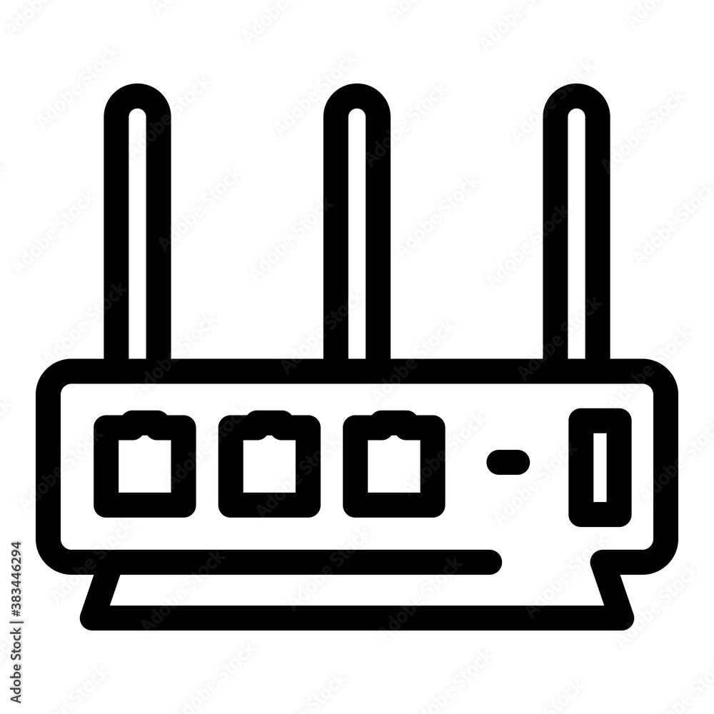 Wifi router icon. Outline wifi router vector icon for web design isolated on white background Wifi router icon. Outline wifi router vector icon for web design isolated on white background