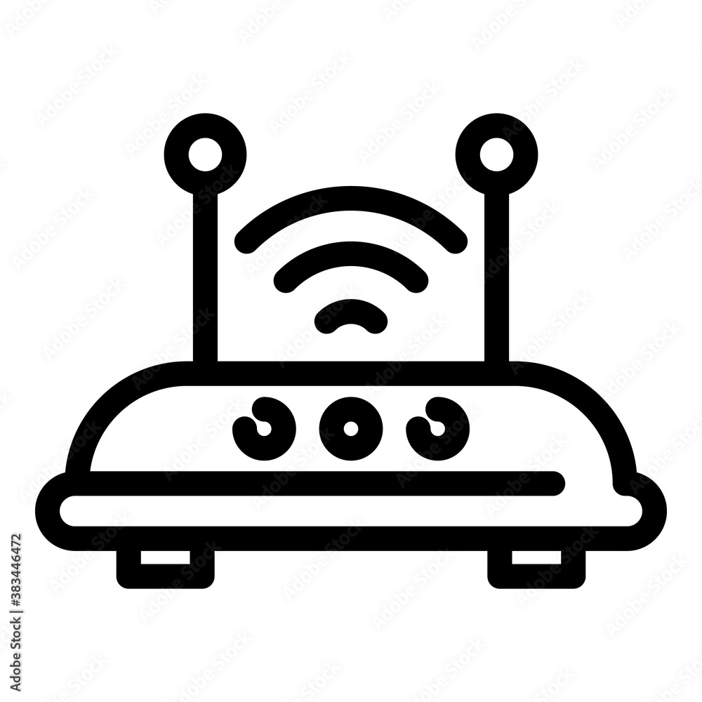 Connection router icon. Outline connection router vector icon for web design isolated on white background Connection router icon. Outline connection router vector icon for web design isolated on white background