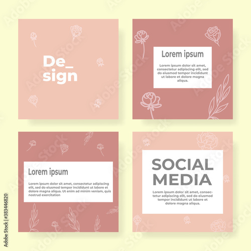 Social media post template design
