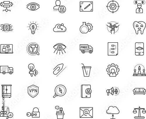 business vector icon set such as: plant, east, to, speaker, locker, programming, gadgets, stroke, newsletter, token, ecology, comic, juice, pad, supervisor, travel, style, template, contour, fastener