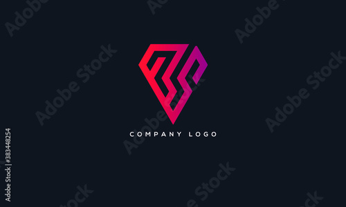 Alphabet letter icon logo PS
