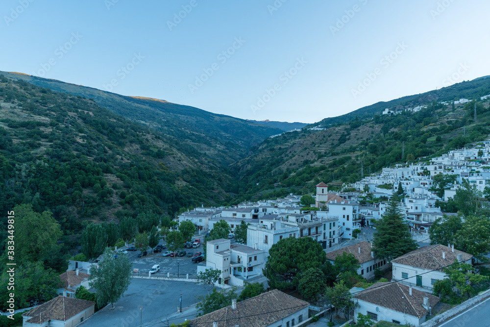the villages of the Poqueira ravine on the slope of the Sierra Nevada