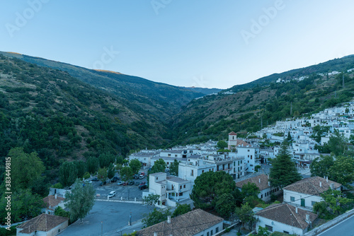 the villages of the Poqueira ravine on the slope of the Sierra Nevada