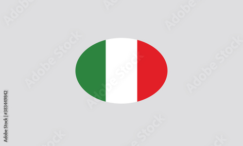 Italy flag oval circle vector illustration