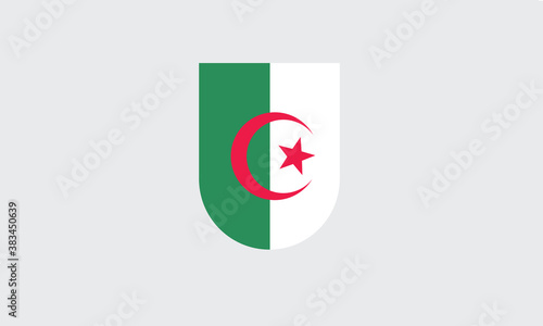 Algeria flag shield vector illustration