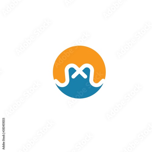 M Letter icon Template Vector Illustration