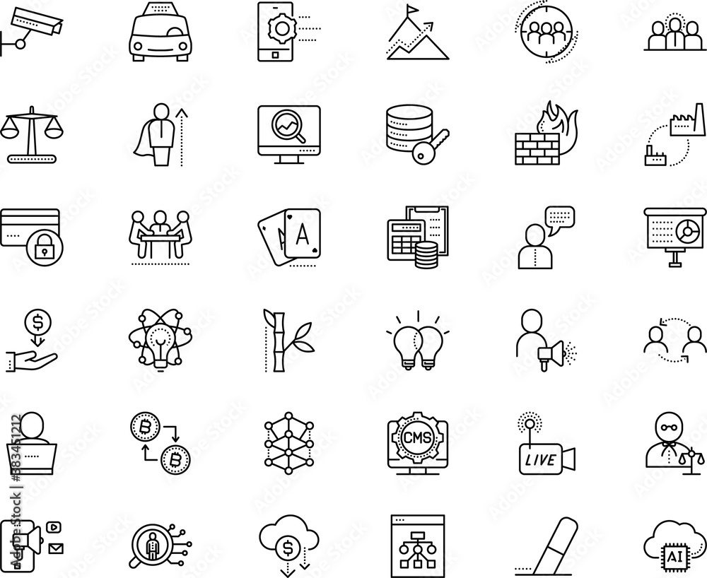 business vector icon set such as: asian, bug, industry, judicial, object, crowd, budget, flag, tourism, instrument, japan, plant, spade, clip, promo, smartphone, auto, cooperation, engineering, atom