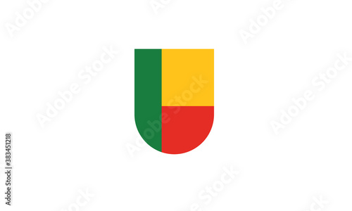 Free Download Benin flag shield vector illustration - GFXLoad