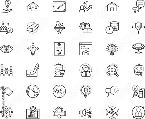 business vector icon set such as: text, face, survey, space, interaction, audience, loud hailer, election, global, account, dialog, union, eye, artificial, fresh, see, discount, resources, women