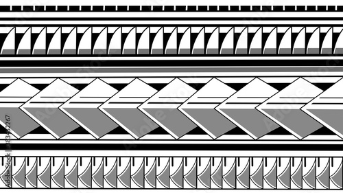 Maori Polynesian pattern tattoo design illustrations on a white background.
