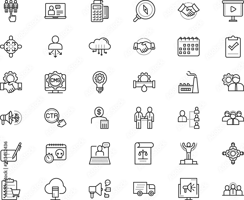 Fototapeta premium business vector icon set such as: hold, hug, employees, free, consumerism, device, comment, segmentation, behavioral, banking, project management, employee, lecturer, sanitary, abstract, per