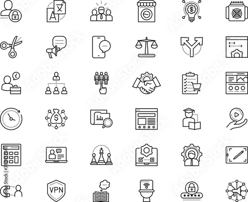 business vector icon set such as: transportation, investment, hour, shadow, language, justice, diary, hair, frame, global, judicial, cogwheel, agency, timer, tablet, talk, audit, texting, vocabulary