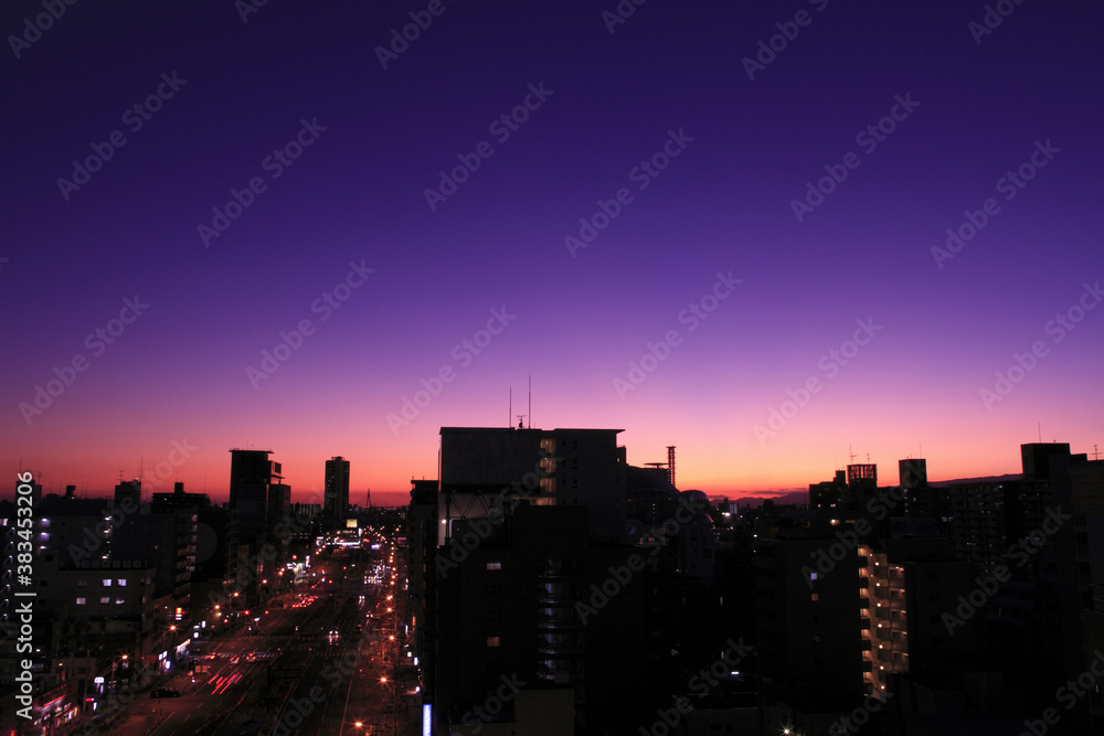 Fototapeta premium 夕景の街並