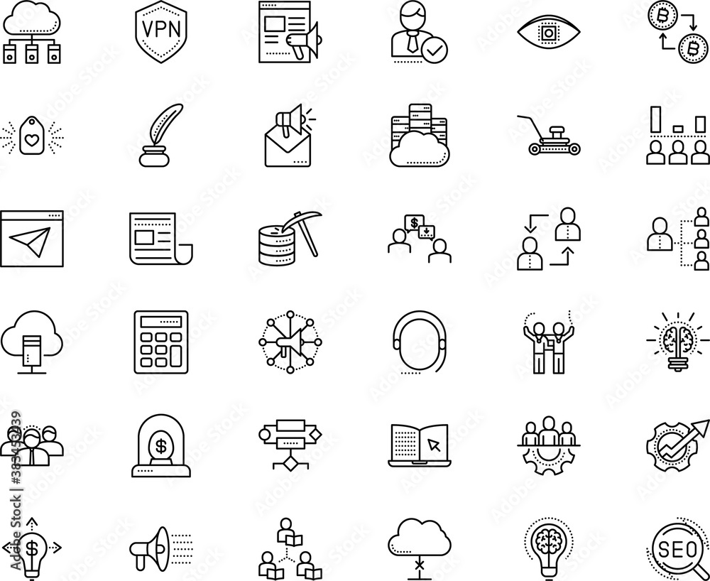 Naklejka premium business vector icon set such as: share, users, incubator, payment, egg, newspaper, business incubator, scratched, teacher, avatar, telephone, general, inkwell, financial, logic, lock, entrepreneur