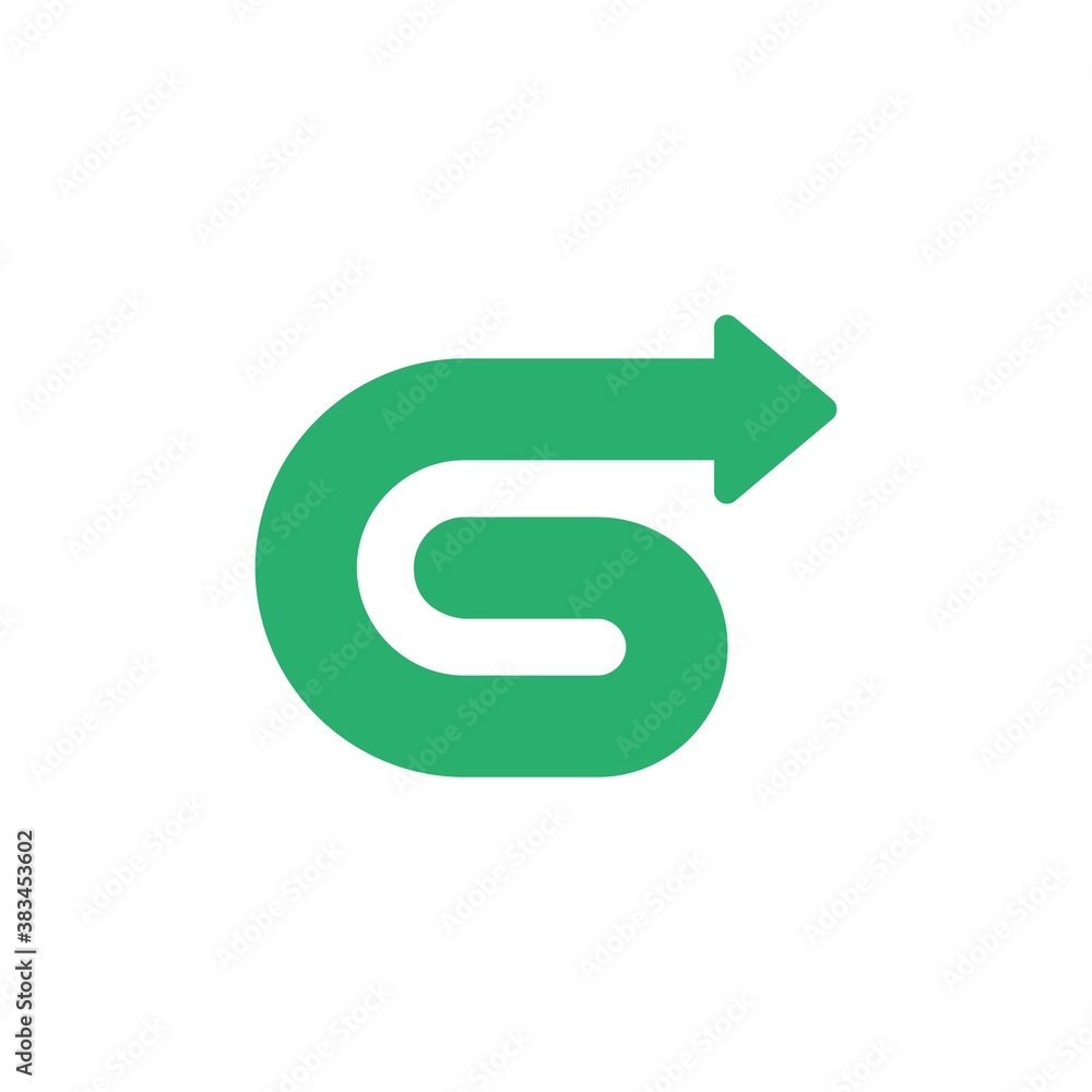 Letter G with Arrow Vector Logo Illustration Letter G with Arrow Vector Logo Illustration