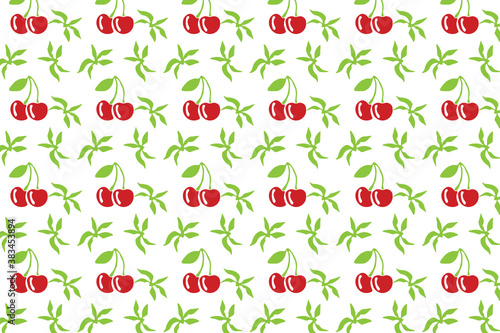 Fototapeta Naklejka Na Ścianę i Meble -  cherry fruit pattern. Suitable for backgrounds and wallpapers.