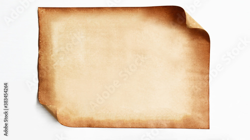old paper texture isolated on white background