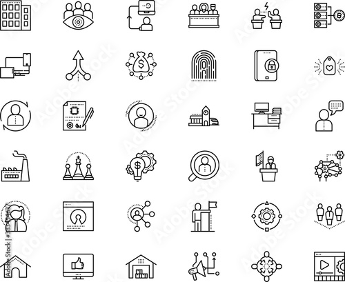 business vector icon set such as: tick, paper, score, podium, mechanism, friend, source, control, notebook, desk, winner, contact, pawn, chessboard, corporate, flag, survey, partner, brand, server