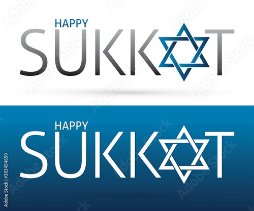 Sukkot text design, Feast of tabernacle sign cartoon graphic vector