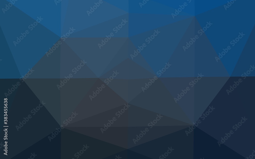 Dark BLUE vector abstract polygonal texture.