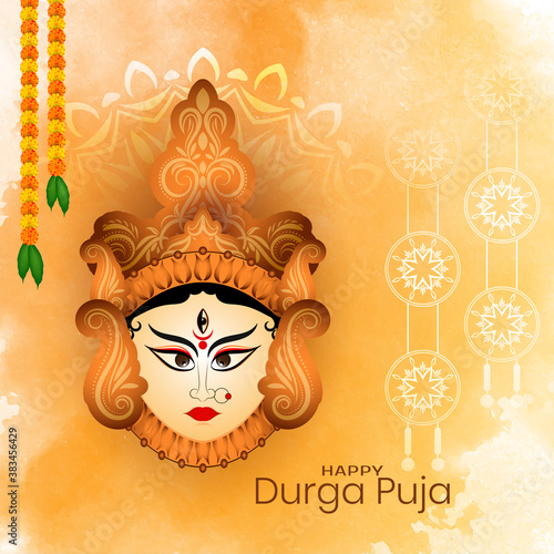 Cultural happy Durga puja festival subh navratri background