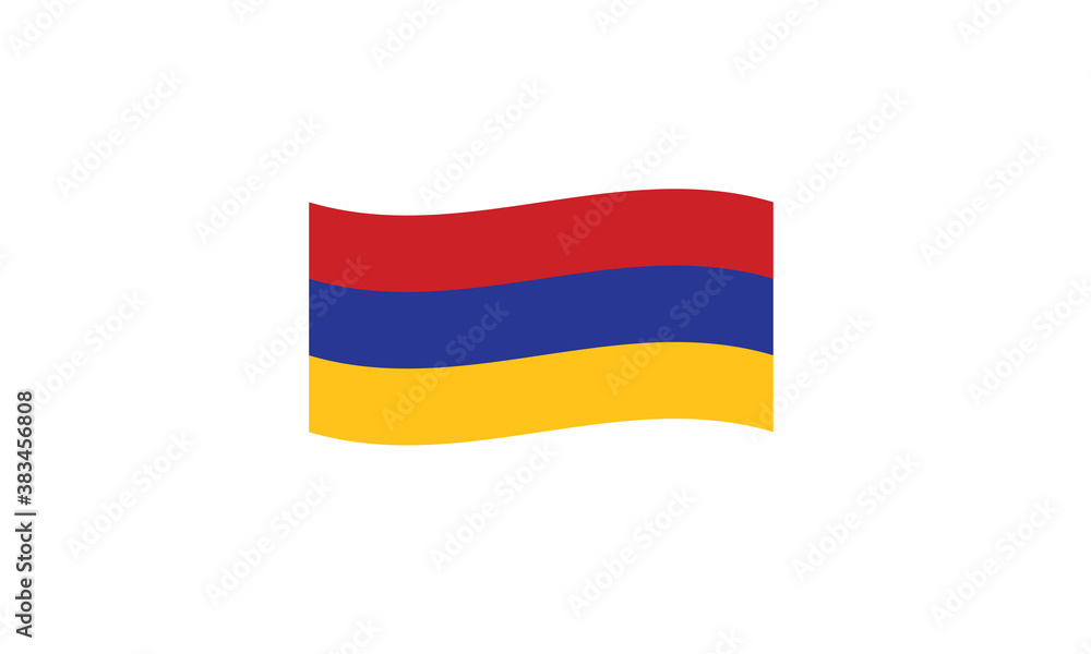 Fototapeta premium Armenia flag waving vector illustration