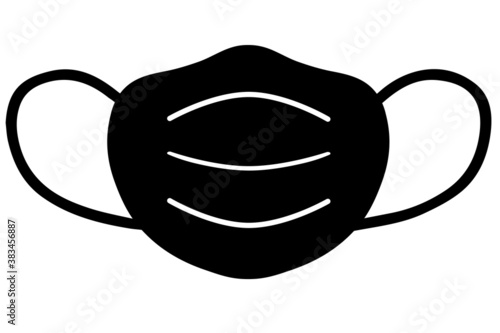 Social distancing concept for preventing coronavirus covid-19.Protective Mask Icon Mouth Guard Vector Graphic Isolated. Mask Request sign