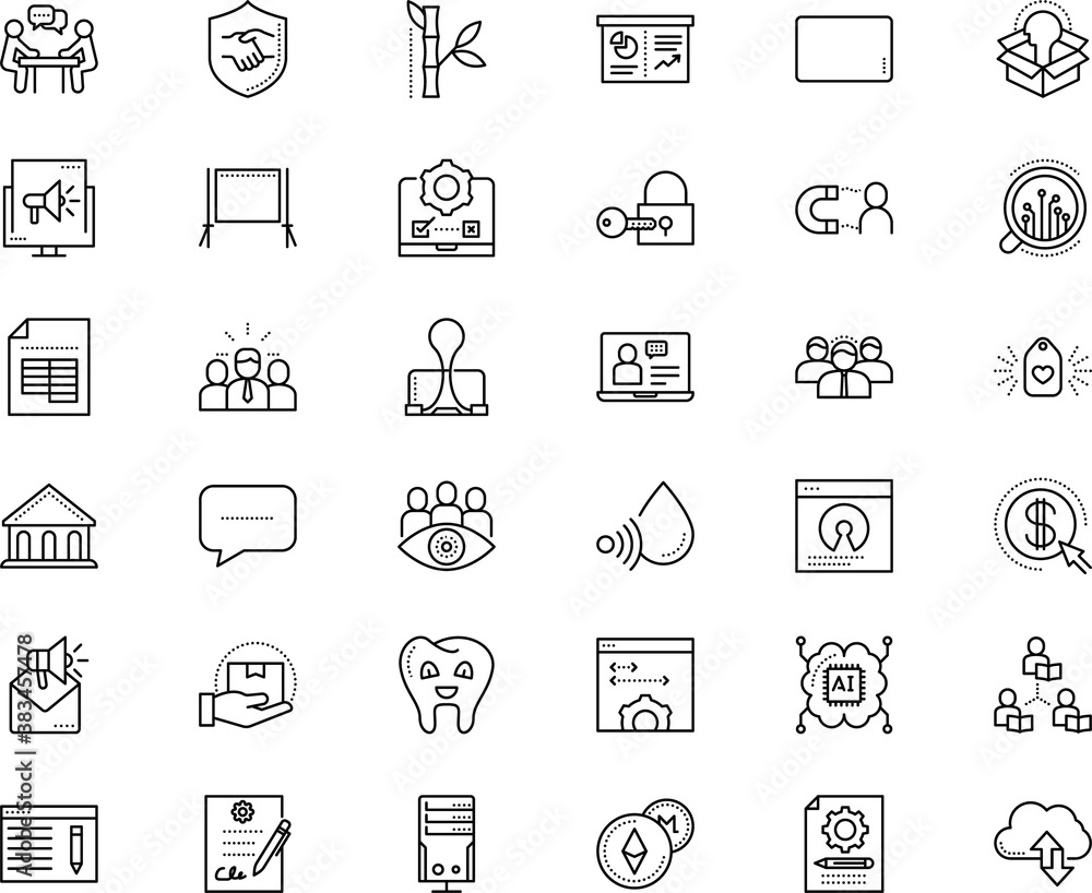 business vector icon set such as: e-learning, announce, exit, colleague, calculation, engage, cogwheel, programmer, take, teaching, open source, chatting, male, artificial intelligence, portable business vector icon set such as: e-learning, announce, exit, colleague, calculation, engage, cogwheel, programmer, take, teaching, open source, chatting, male, artificial intelligence, portable