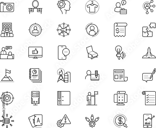 business vector icon set such as: label, email, professional, residential, engine, casual, analytical, camera, cup, workspace, answer, datacenter, drawer, clothing, receipt, aim, designer, ship