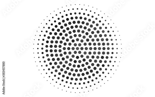 Light Silver, Gray vector backdrop with hexagons.