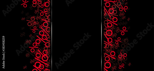 Black Friday Percents Confetti Oblong Banner Centre