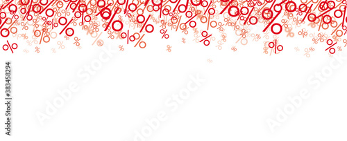 Red Percents B Confetti Header