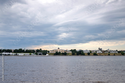 Yaroslavl. Volga embankment, the view from the river. Historical buildings, the building of the school for girls of spiritual rank. © Александра Распопина