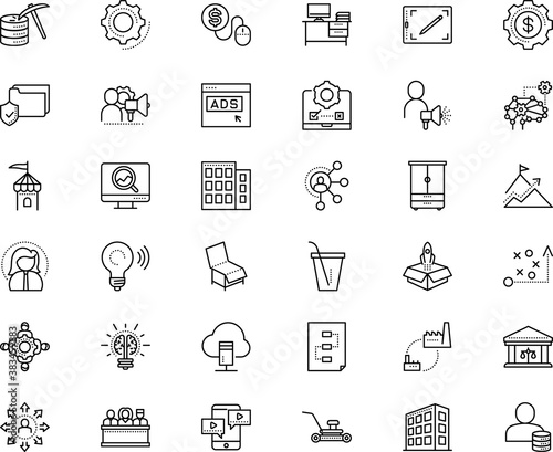 business vector icon set such as: restaurant, court, chip, interface, template, like, vlogging, filled, inspiration, alcohol, action, circle, face, businesswoman, check, lamp, wood, networking