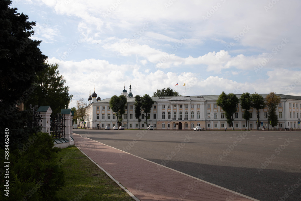 Yaroslavl. Soviet square. Historical complex of buildings of Provincial offices. 18th century.