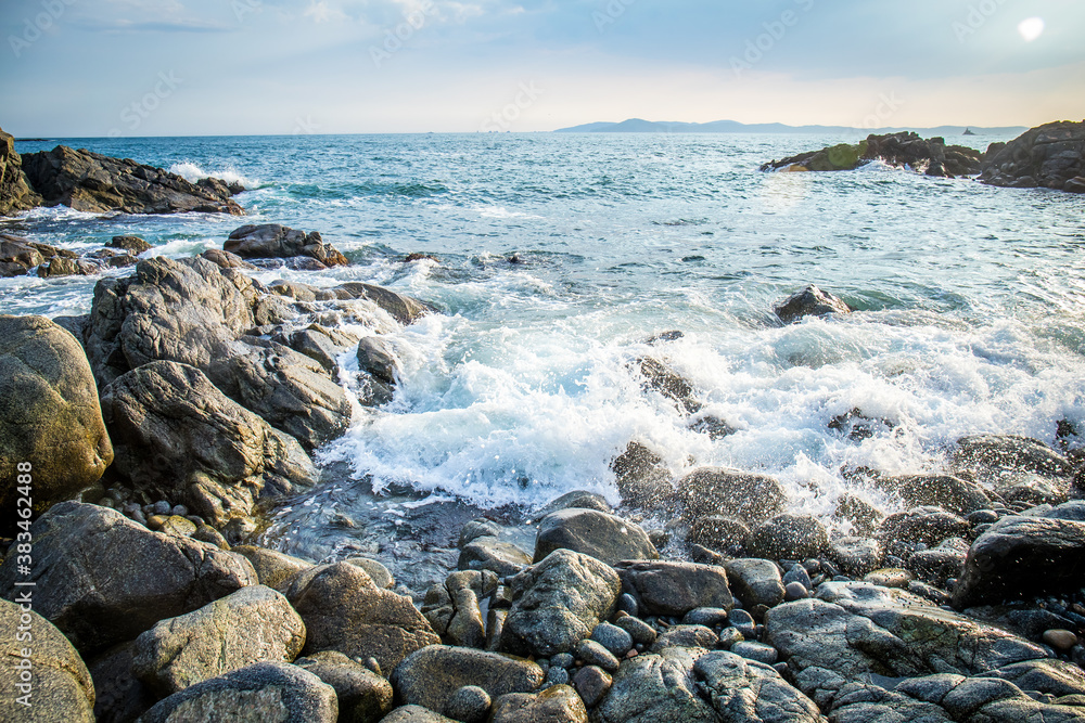 Sea view from the shore