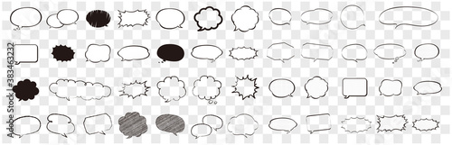 Speech bubbles word box cartoon