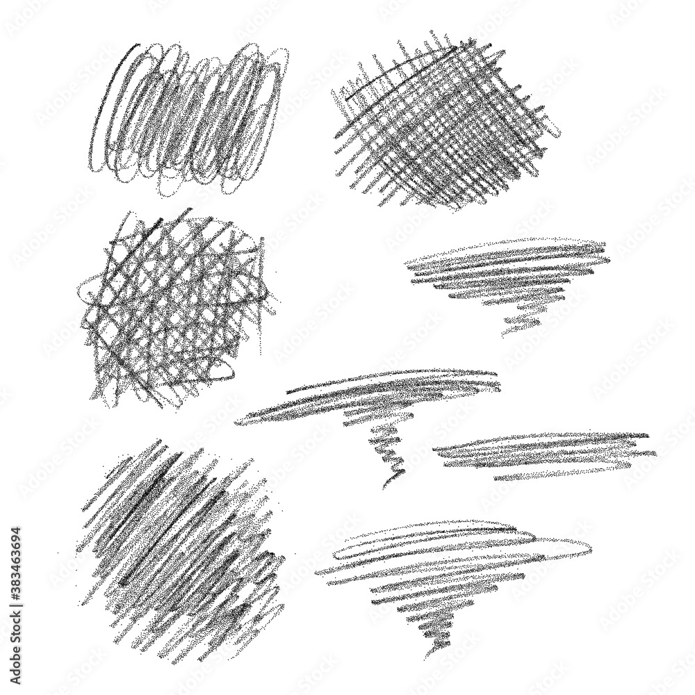 Set of hand drawn design elements isolated on white background Set of hand drawn design elements isolated on white background