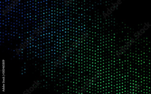 Dark Blue  Green vector backdrop with dots.