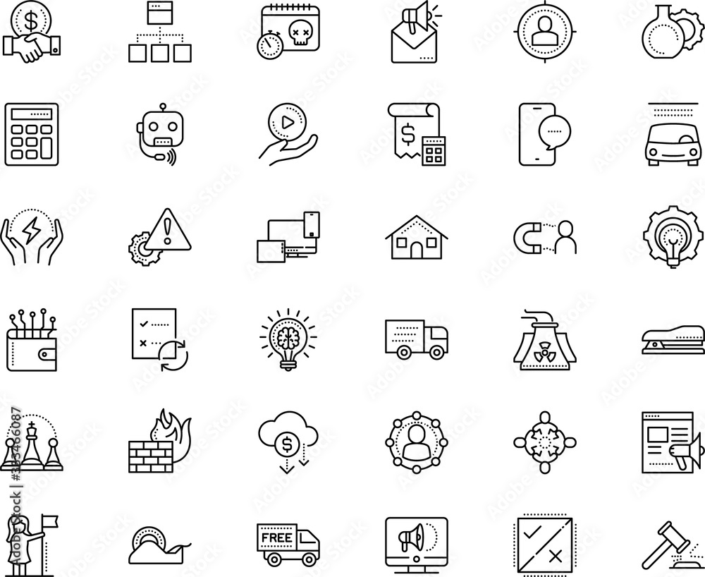 business vector icon set such as: ai, education, campaign, magnet, past, date, padlock, construction, futuristic, relations, play, lawyer, stationery, station, staple, tower, trouble, progress, diary business vector icon set such as: ai, education, campaign, magnet, past, date, padlock, construction, futuristic, relations, play, lawyer, stationery, station, staple, tower, trouble, progress, diary