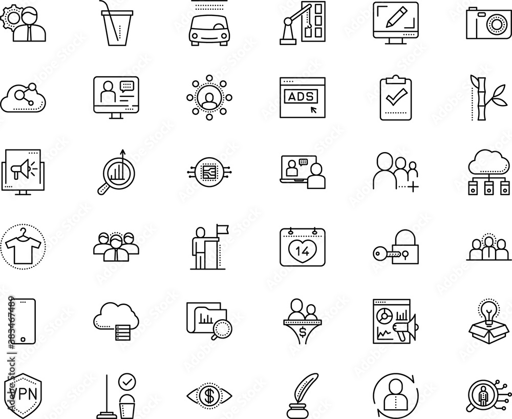 business vector icon set such as: progress, suit, exam, clothes, skill, bucket, program, download, society, recruitment, lead, bamboo, grid, mark, authentication, challenge, dress, referral business vector icon set such as: progress, suit, exam, clothes, skill, bucket, program, download, society, recruitment, lead, bamboo, grid, mark, authentication, challenge, dress, referral