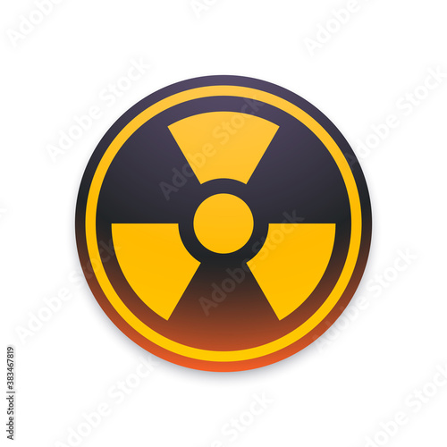 Black and yellow radiation symbol isolated on white background